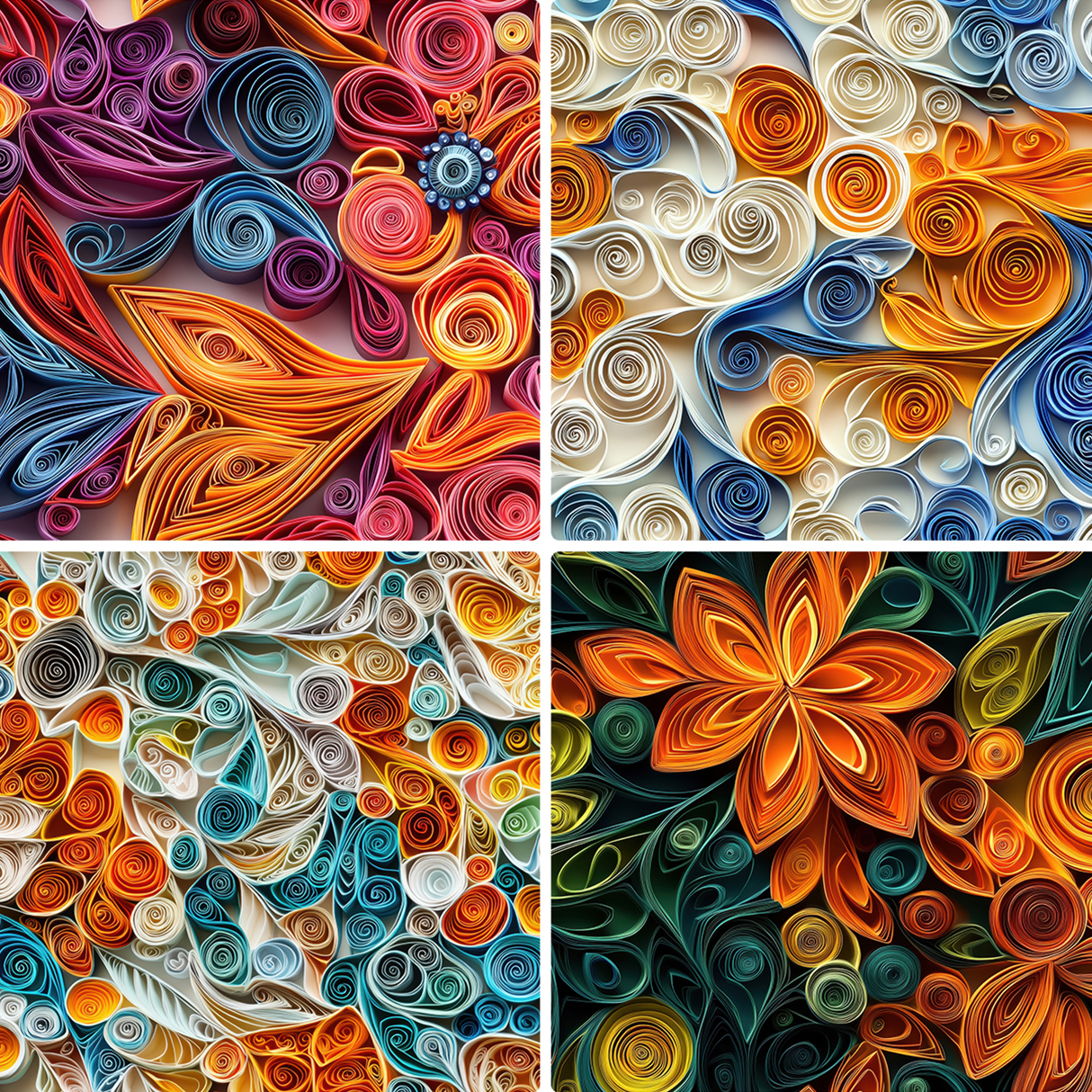 30 Paper Quilling Texture Backgrounds Samples Preview Part 02