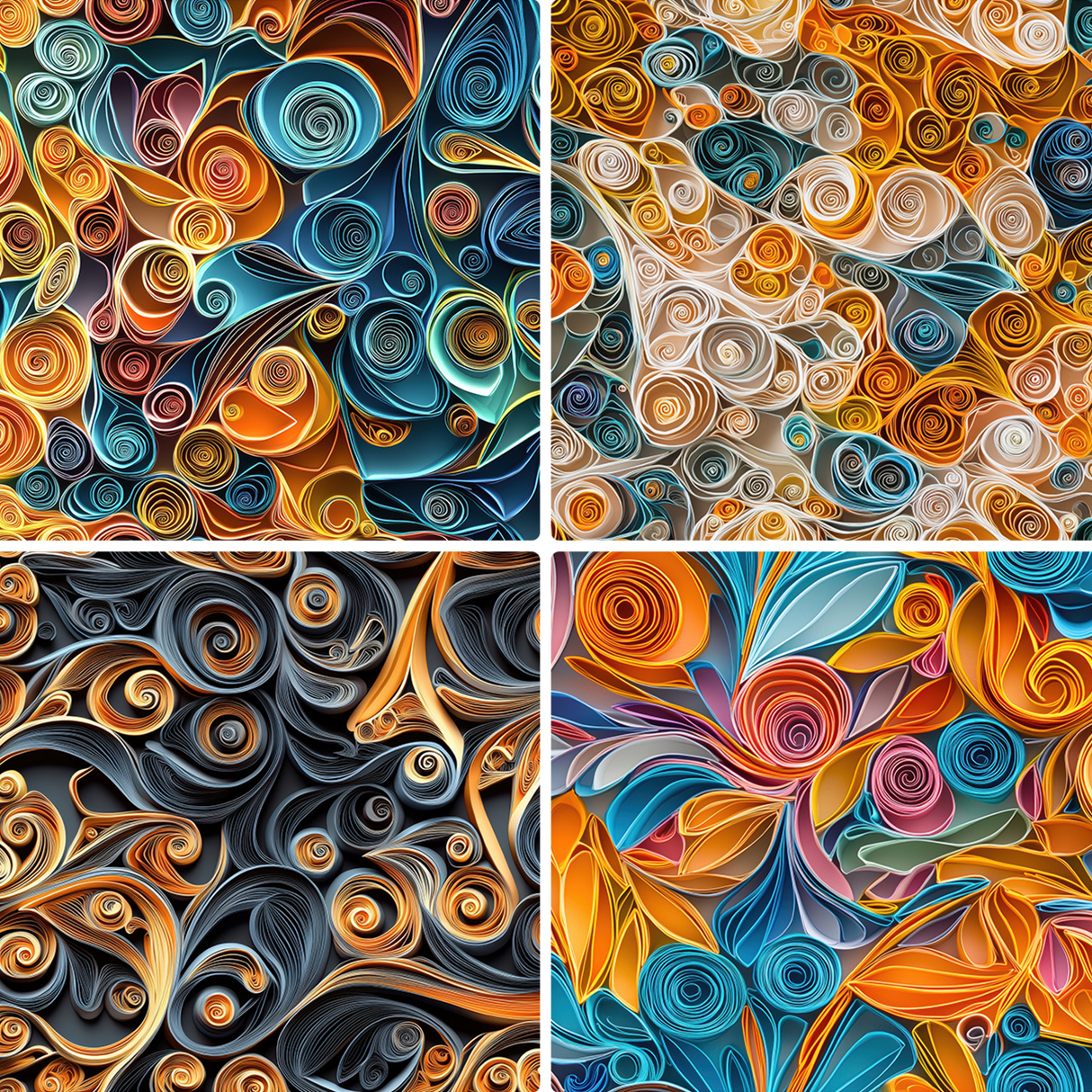 30 Paper Quilling Texture Backgrounds Samples Preview Part 03