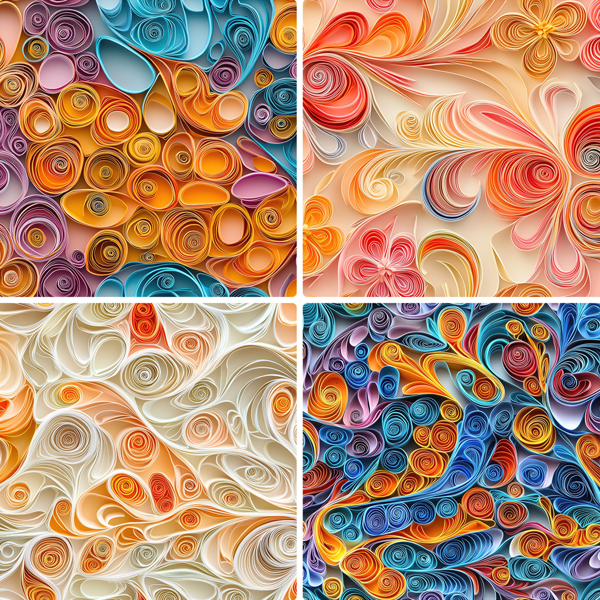 30 Paper Quilling Texture Backgrounds Samples Preview Part 04