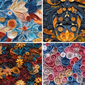 30 Paper Quilling Texture Backgrounds Samples Preview Part 05