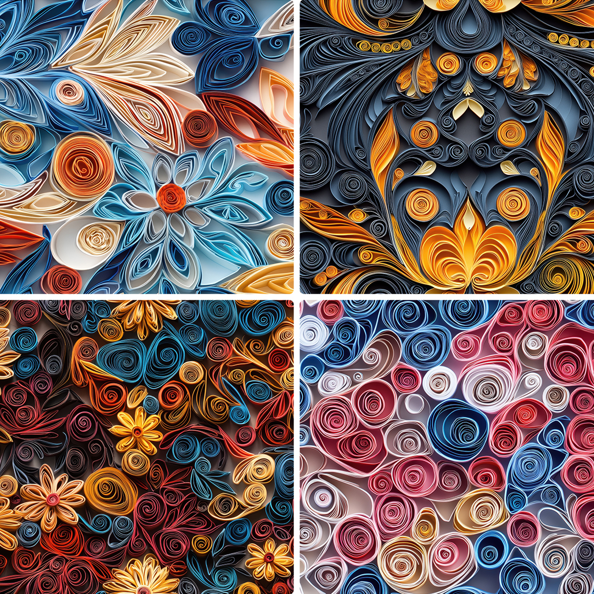 30 Paper Quilling Texture Backgrounds Samples Preview Part 05