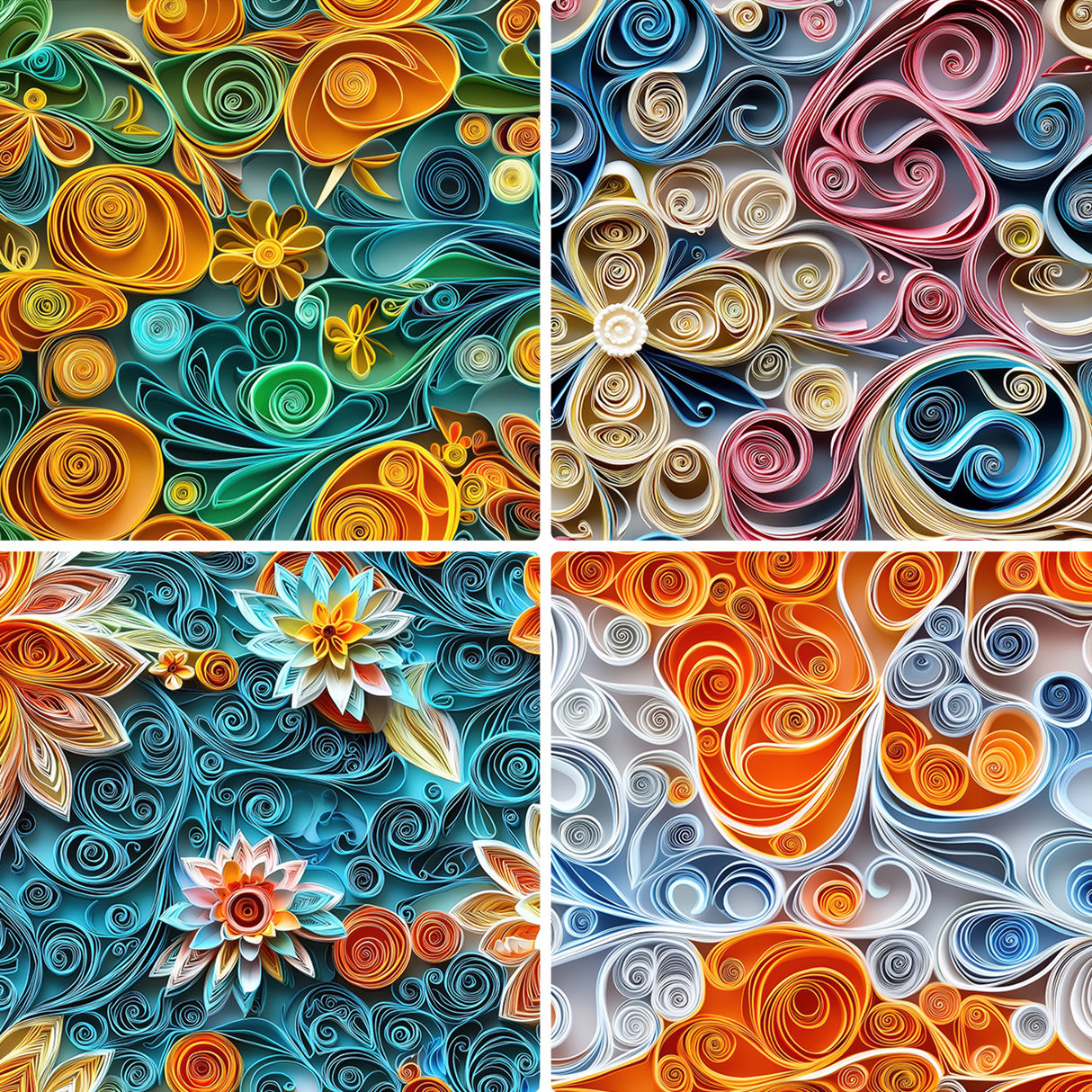 30 Paper Quilling Texture Backgrounds Samples Preview Part 06