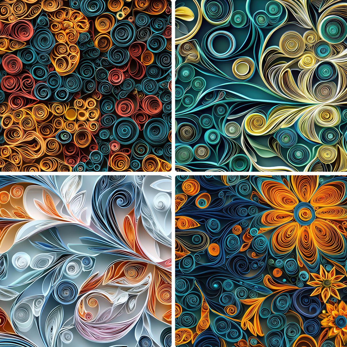 30 Paper Quilling Texture Backgrounds Samples Preview Part 07