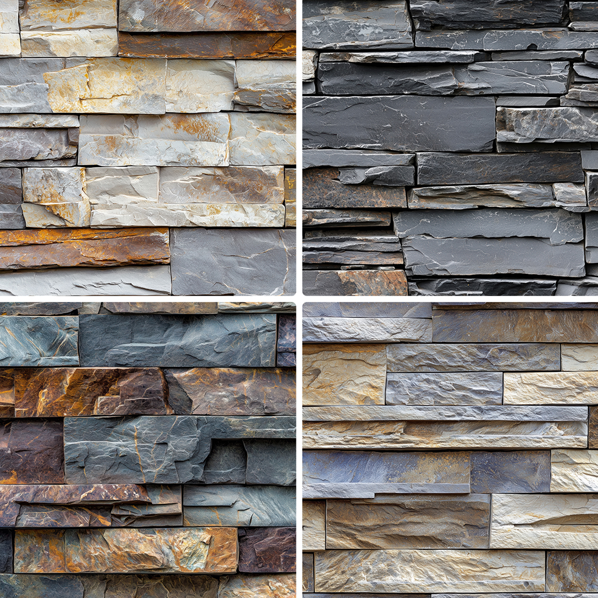 30 Stacked Stone Cladding Texture Backgrounds Samples Preview Part 05