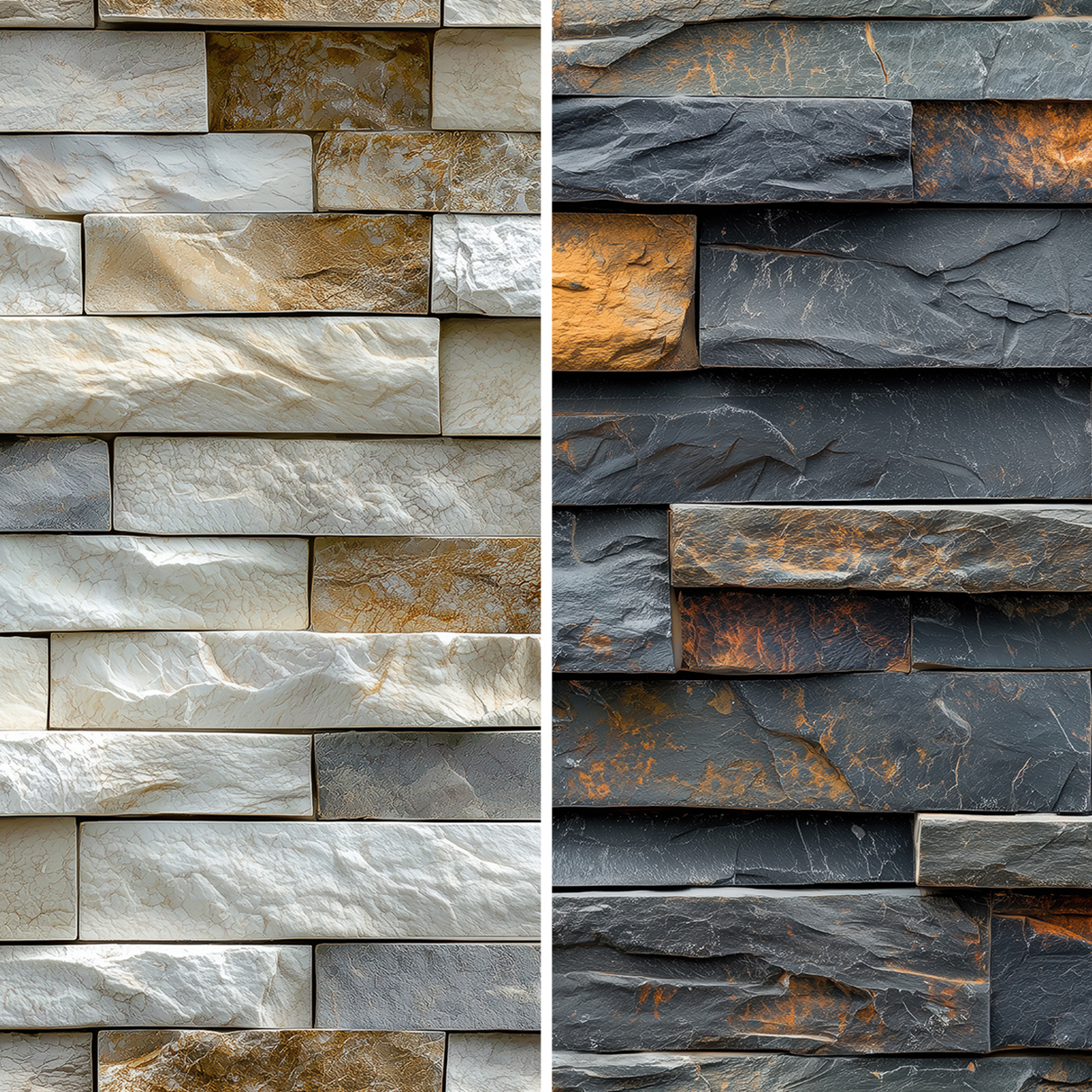 30 Stacked Stone Cladding Texture Backgrounds Samples Preview Part 08