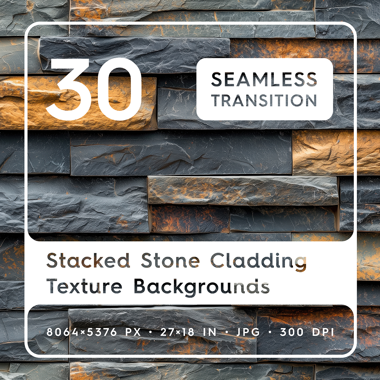 30 Stacked Stone Cladding Texture Backgrounds Suare Cover