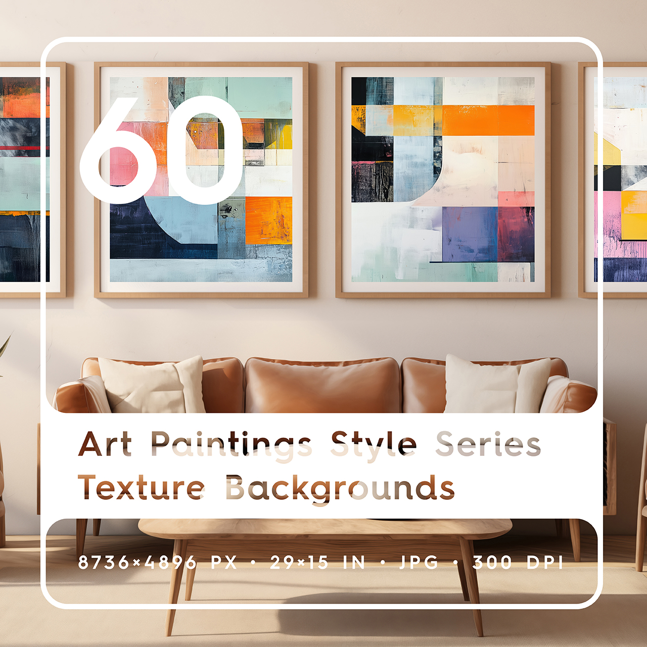 60 Art Paintings Style Series Texture Backgrounds Square Cover