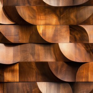 Seamless Textured Curved Wavy Wooden Art