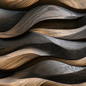 Seamless Intricately Carved Wooden Dark Texture