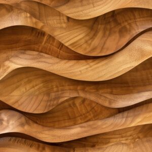 Seamless Wave-like Patterns Wooden Flowing Texture