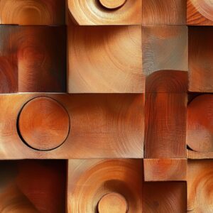 Seamless Circular Rectangular Shapes Wooden Texture