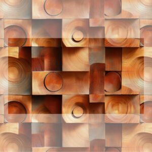 Seamless Circular Rectangular Shapes Wooden Texture Teleable Transition Explanation Preview