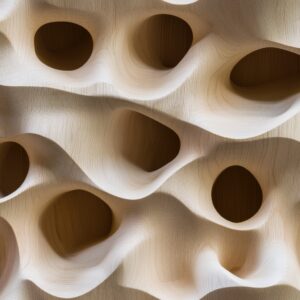 Seamless Textured Wooden Organic Shapes