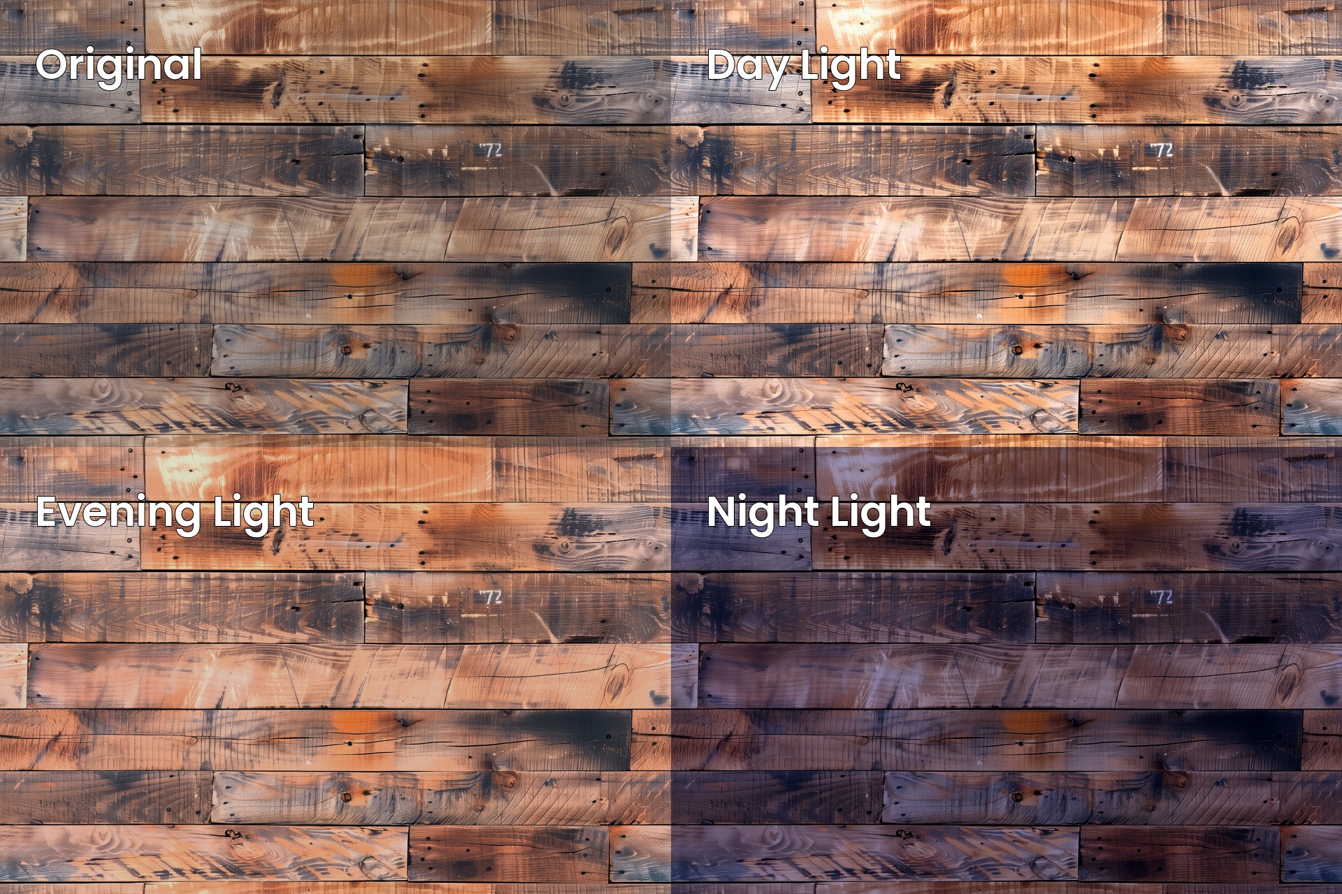 Rustic Wooden Wall Lighting Variation Examples Preview