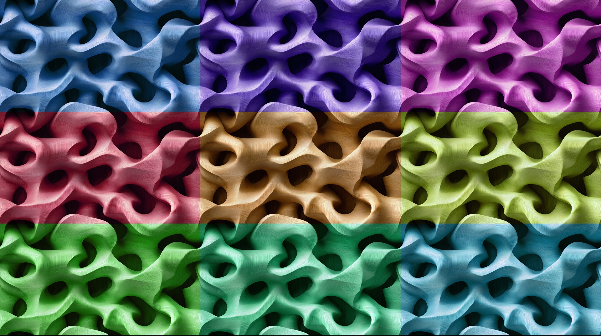 Organic Shapes Smooth Texture Hue Variation Examples Preview