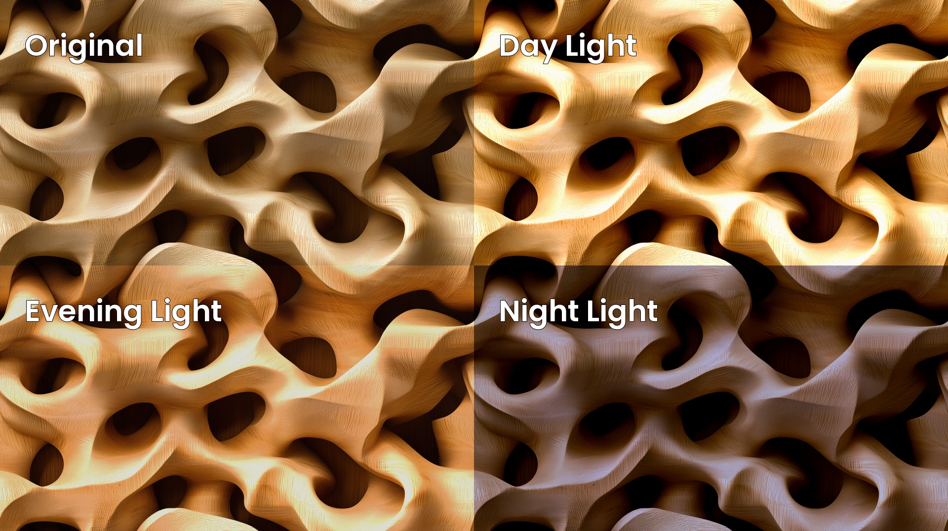 Organic Shapes Smooth Texture Lighting Variation Examples Preview
