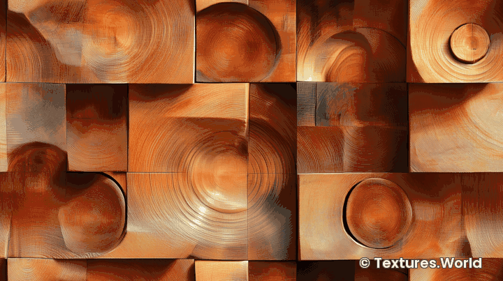 Curved Circular Wooden Surface Seamless Tileable Animation