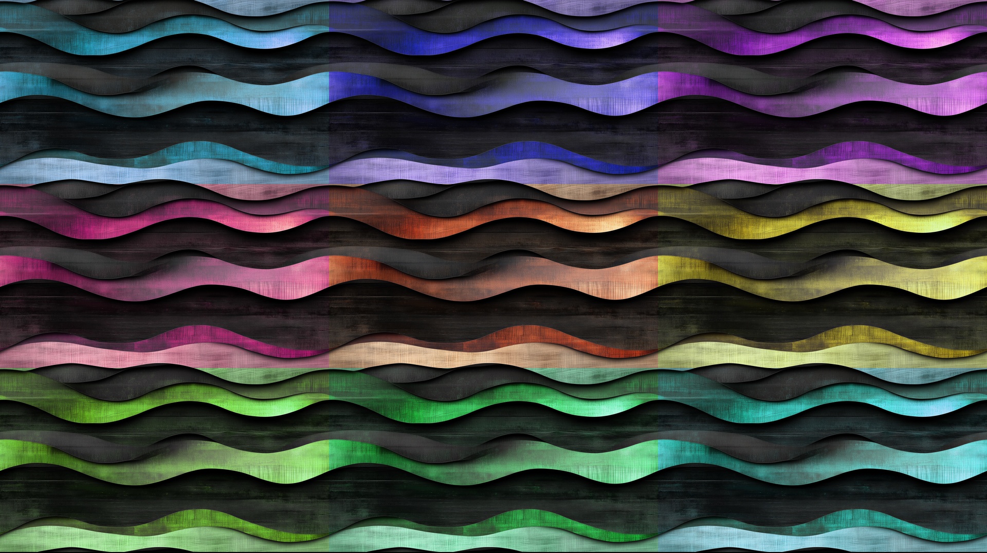 Seamless Wood Wavy Layers Texture Hue Variation Application Preview
