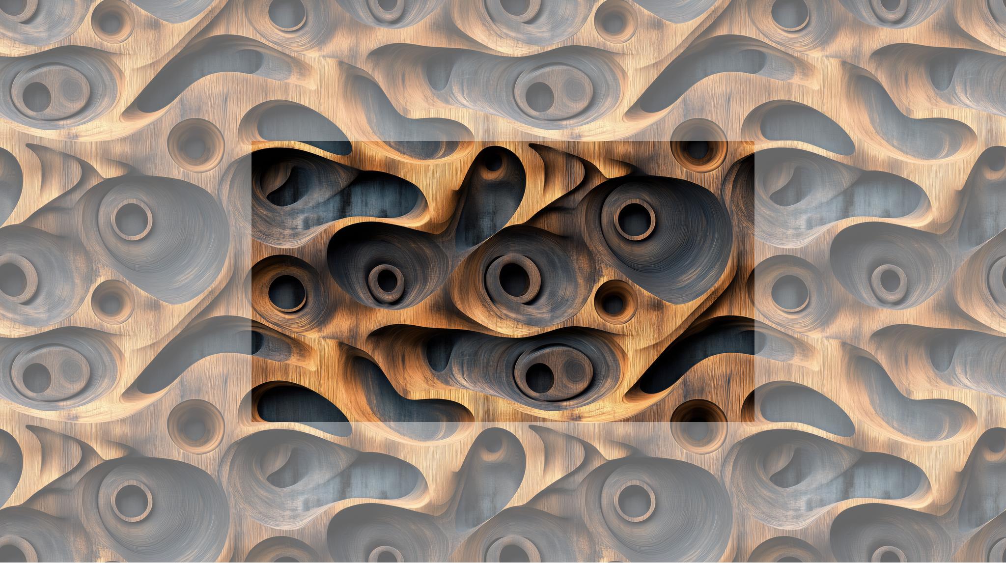 Seamless Organic Shapes Wooden Texture Seamless Transition Preview