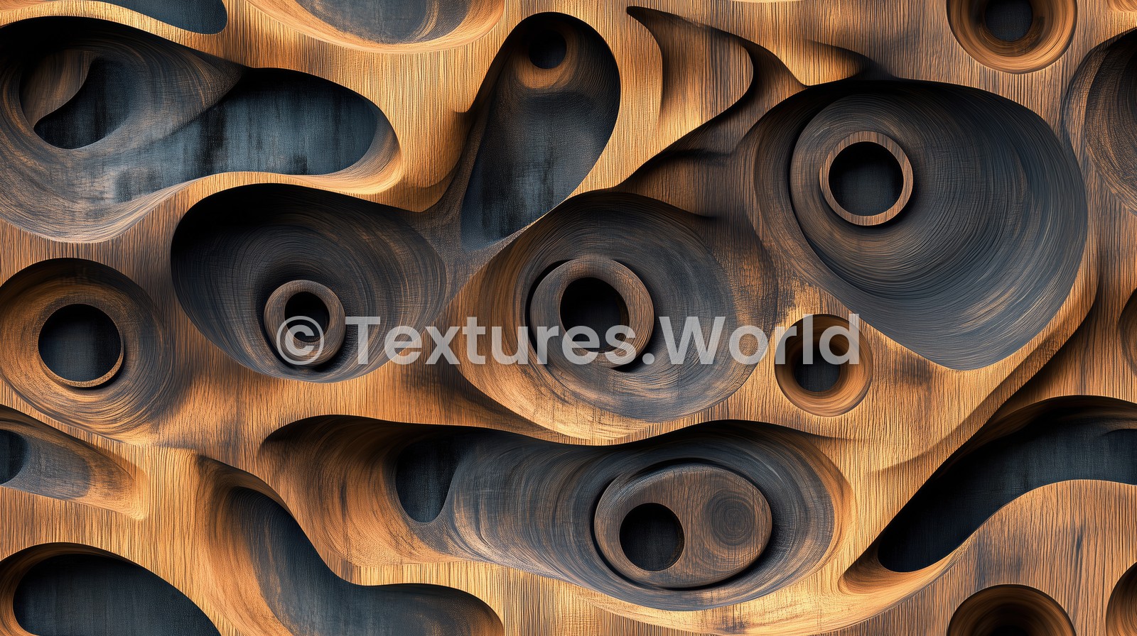 Seamless Organic Shapes Wooden Texture Preview