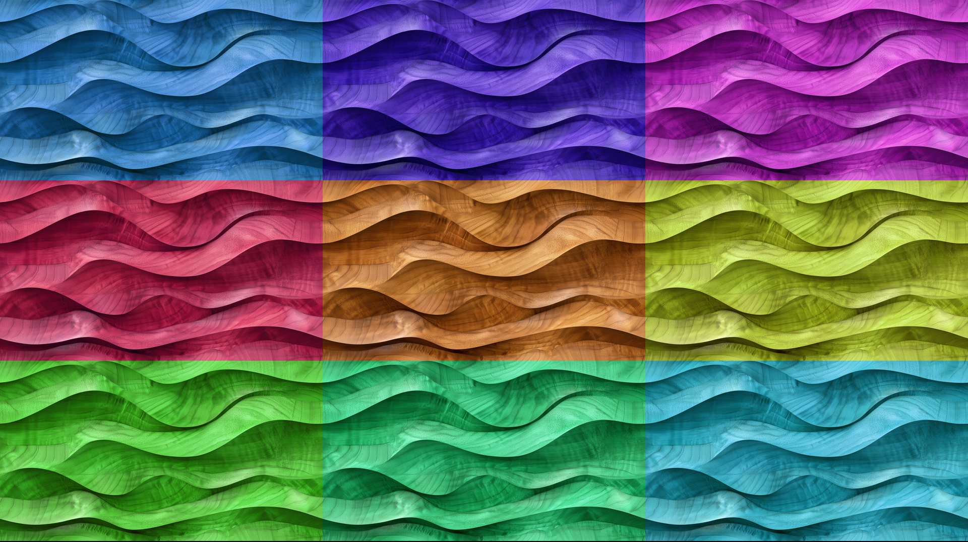 Seamless Wave-like Patterns Wooden Flowing Texture Hue Variation Application Preview