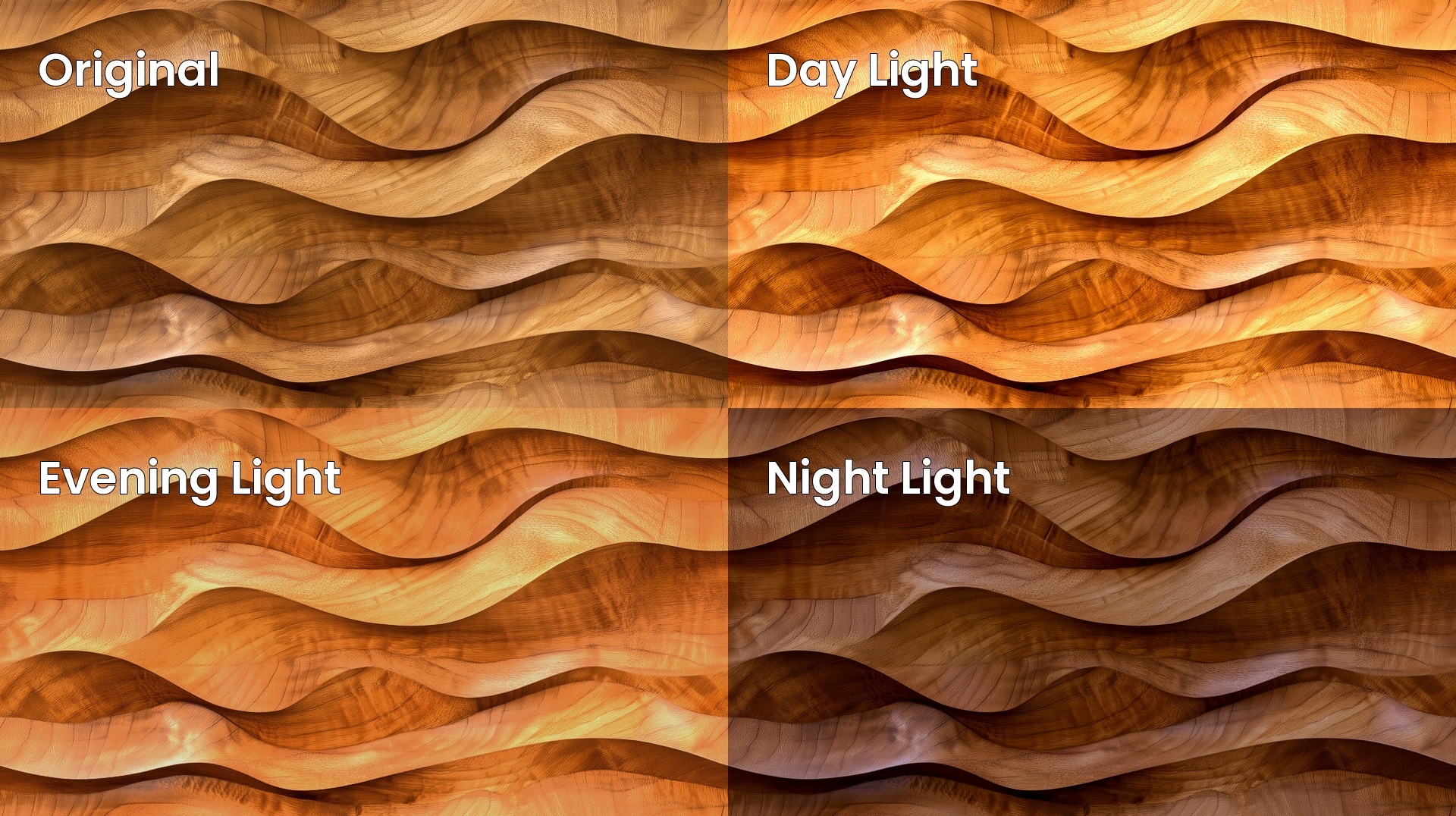 Seamless Wave-like Patterns Wooden Flowing Texture Lighting Variation Examples Preview