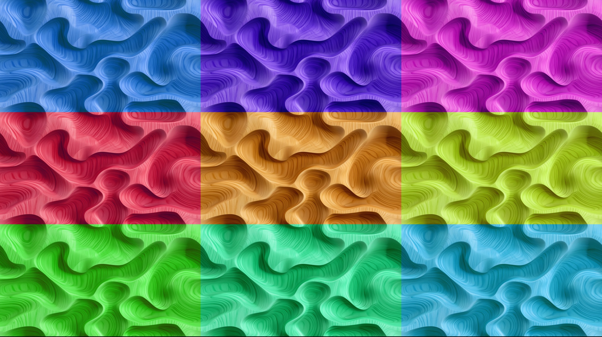 Seamless Smooth Flowing Wooden Curves Texture Hue Variation Examples Preview