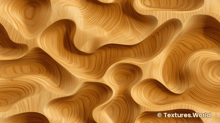 Seamless Smooth Flowing Wooden Curves Texture Seamless Tileable Animation