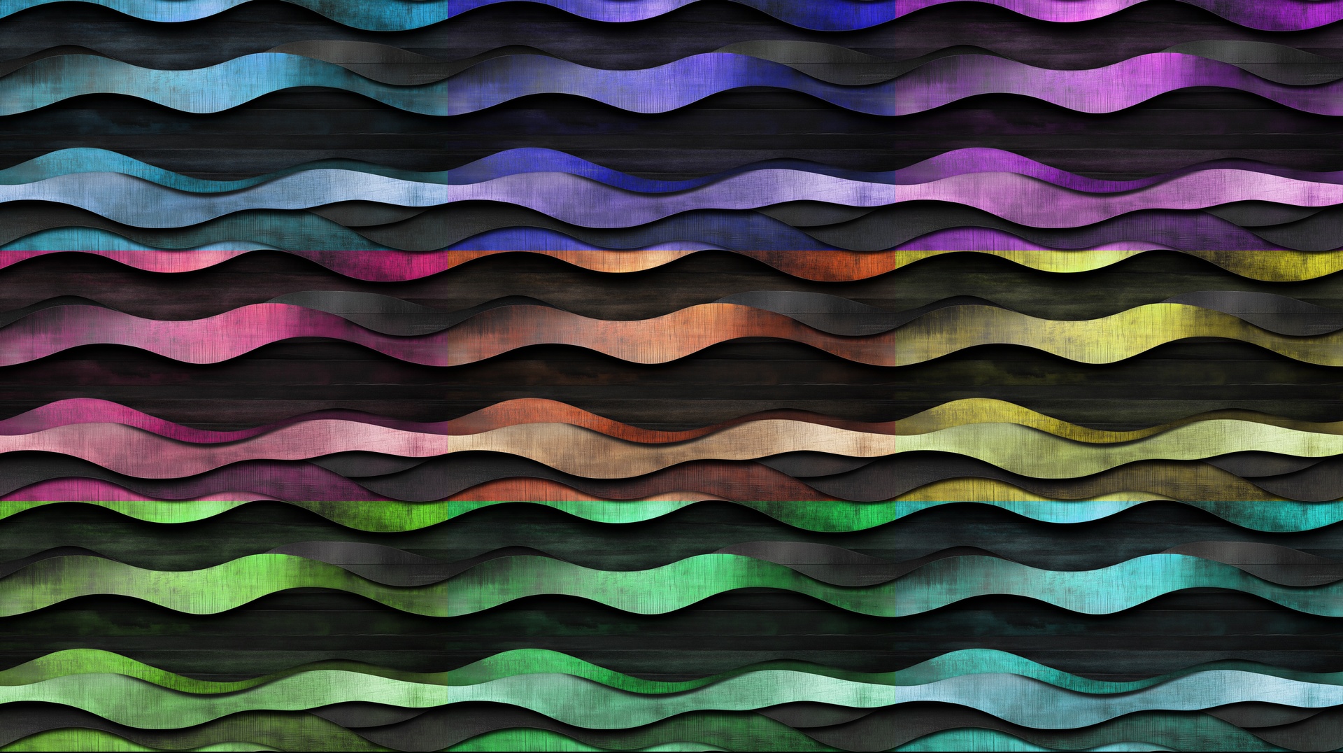 Seamless Wavy Wood Layers Texture Hue Variation Application Preview