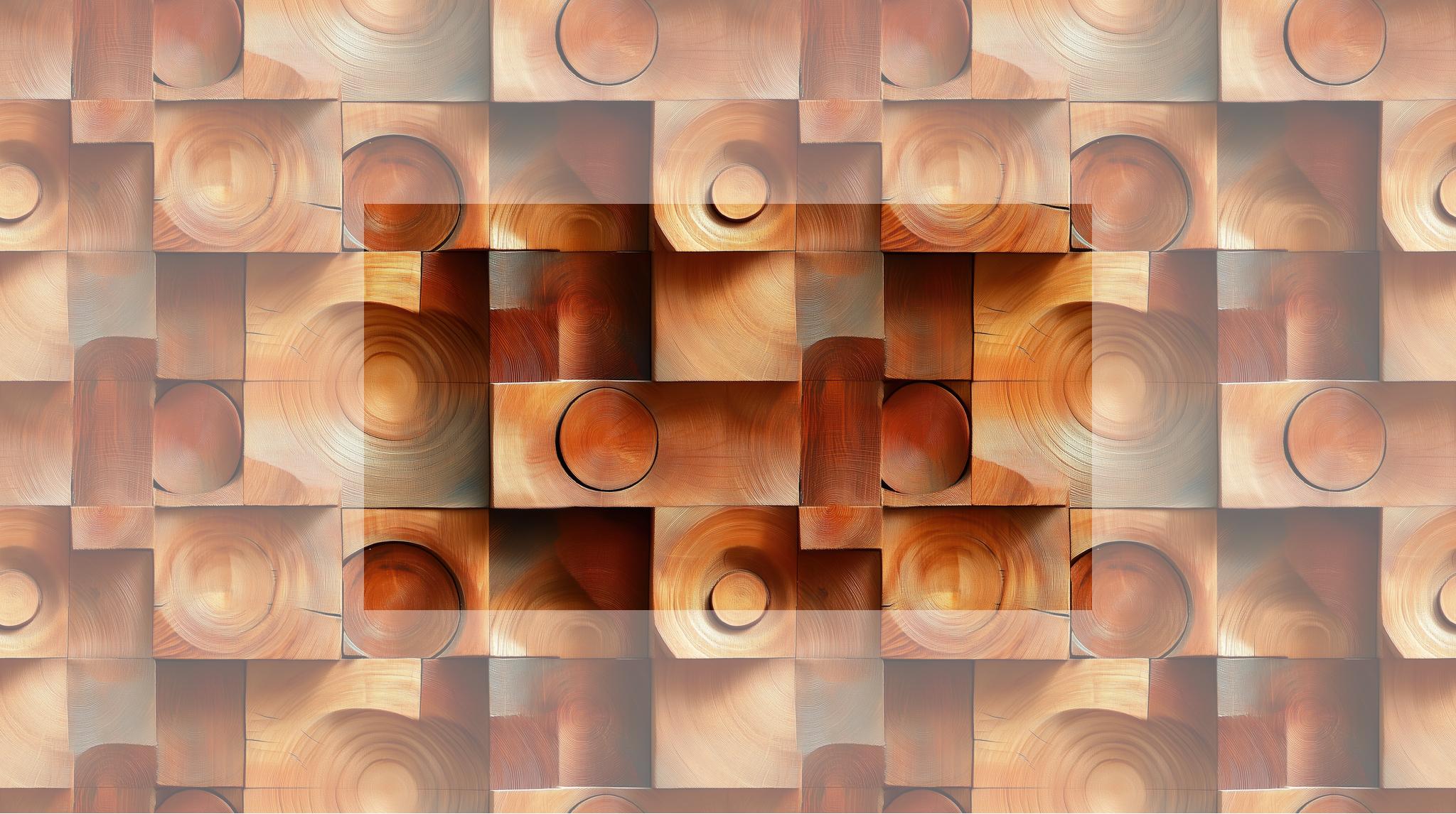 Seamless Circular Rectangular Shapes Wooden Texture Seamless Tileable Transition Preview