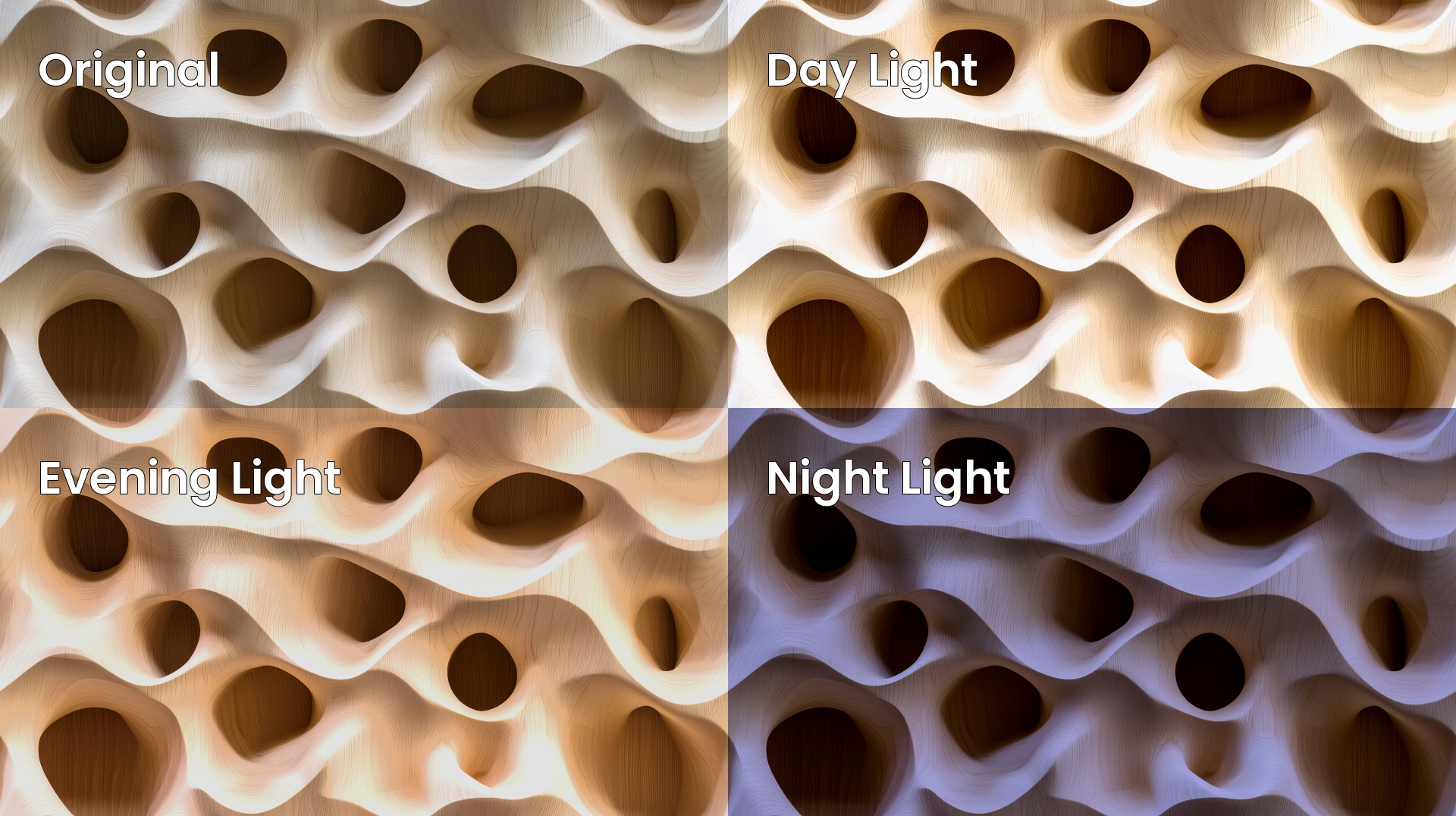 Rustic Wooden Textures Lighting Variation Examples Preview