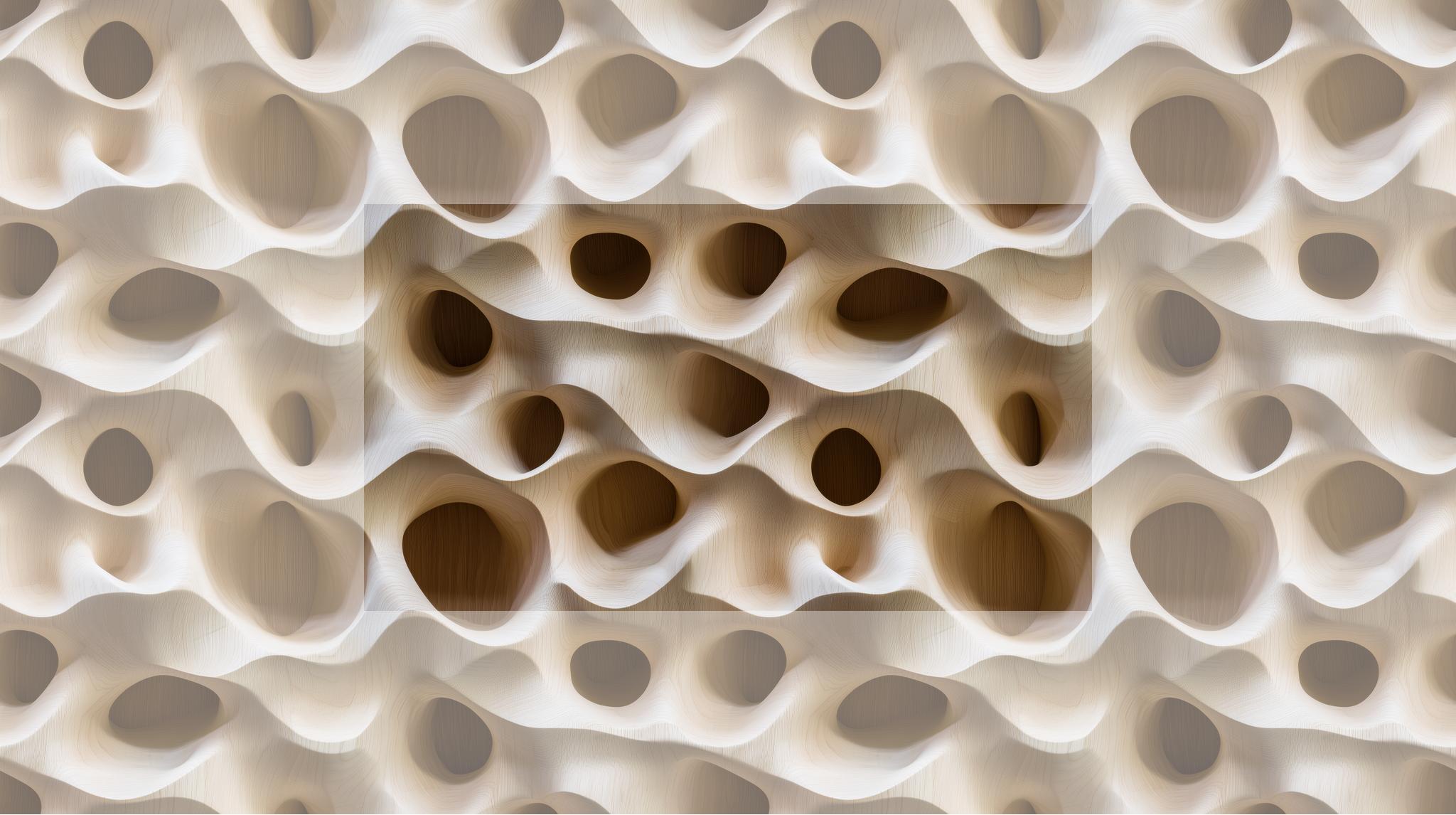 Seamless Textured Wooden Organic Shapes Seamless Transition Preview