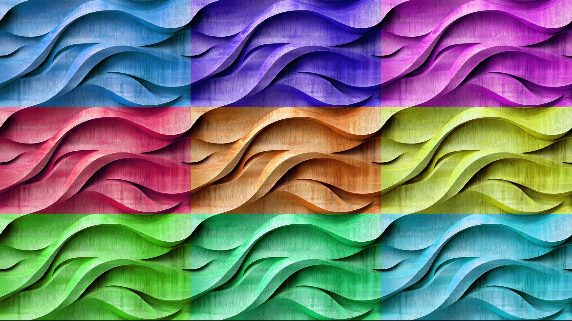 Flowing Wooden Pattern Hue Variation Examples Preview